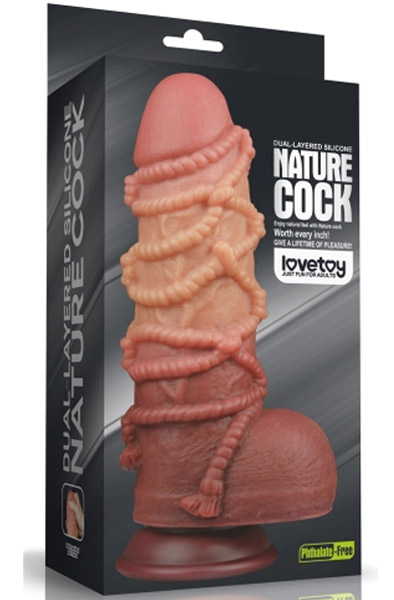 Dual Layered Silikon Cock mit Seil 24,5 cm - XL Dildo 5