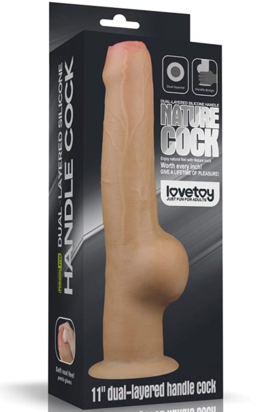 Dual-Layered Silikon Griff Cock 28 cm - Dildo 4