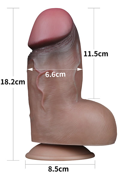 Dual-Layered Silikon Nature Cock 18 cm - XL Dildo 2