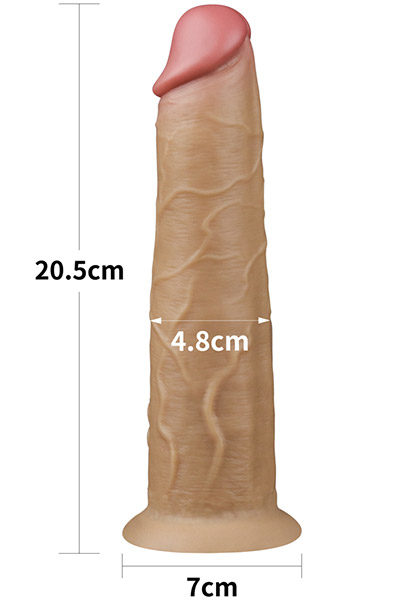 Dual-Layered Silikon Vibe mit Rotation 20,5 cm - Vibrierender Dildo 2