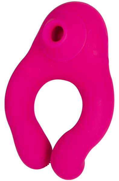 Duo vibrierender Penisring mit Luftdruck Pink - Vibrierender Penisring 1