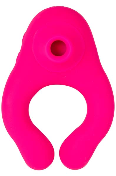 Duo vibrierender Penisring mit Luftdruck Pink - Vibrierender Penisring 2