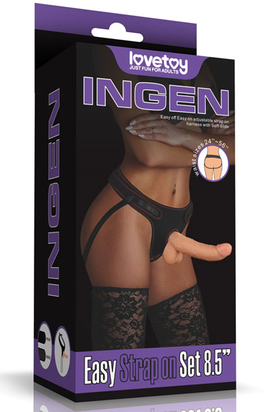Easy Umschnall-Set 21,5 cm - Umschnalldildo mit Geschirr 1