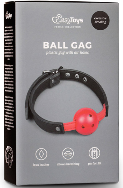 Easytoys Ballknebel mit PVC-Ball Rot - Knebelball 2