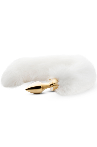 Easytoys Fuchsschwanz Plug Gold/Weiß - Analplug in Tierform 1