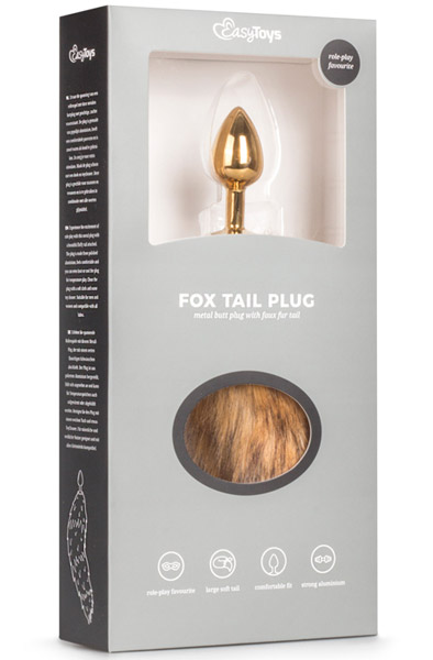 Easytoys Fuchsschwanz Plug Nr. 1 Gold - Analplug in Tierform 2