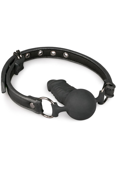 Easytoys Knebel mit Silikon-Dildo - Knebelball 1