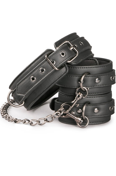 Easytoys Lederhalsband mit Fußfesseln - BDSM Halsbänder & Fußfesseln 2