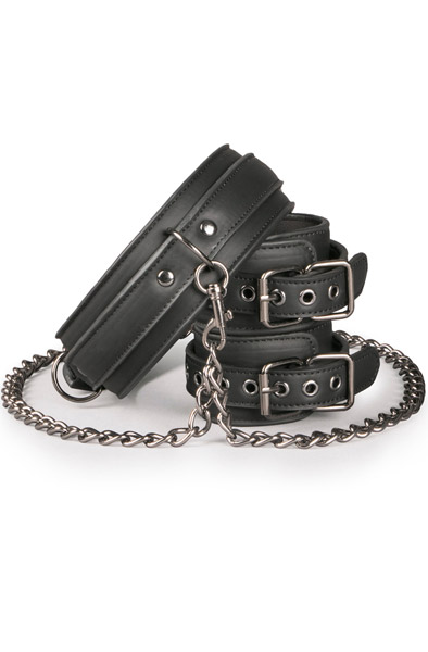 Easytoys Lederhalsband mit Handschellen - Halsbänder & Handschellen 2