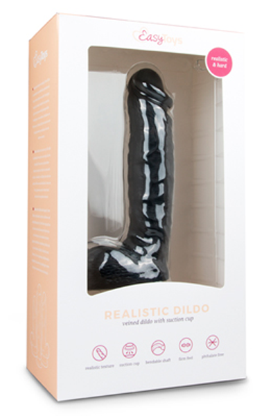 Easytoys Realistischer Dildo Schwarz 22,5 cm - Dildo 4