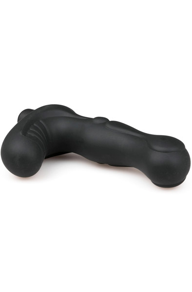 Easytoys Schwarzer Silikon-Perineumkitzler - Prostata-Vibrator 2