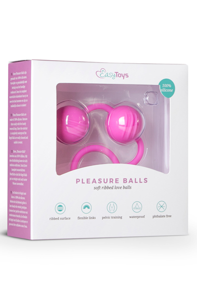 Easytoys Semi Ribbed Geisha Balls Rosa - Bowling Bälle 2