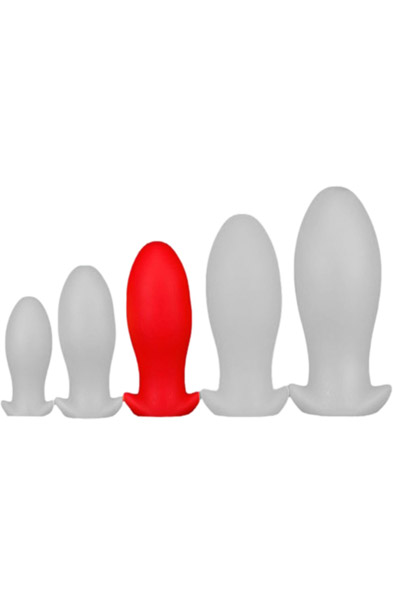 Eggplay Silikon Plug Saurus Ei Rot Groß - Extra dicker Analplug 1