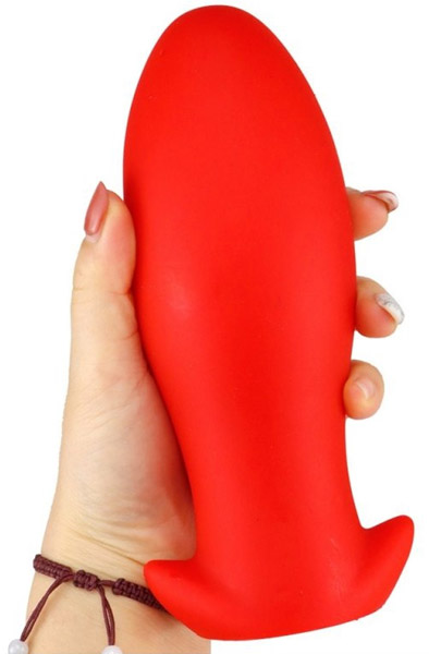 Eggplay Silikon Plug Saurus Ei Rot XXL - Extra dicker Analplug 2