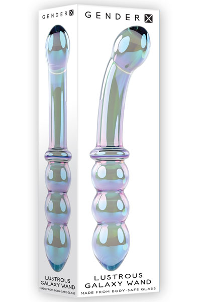 Evolved Gender X Strahlender Galaxie-Wand 18,5 cm - Analplug aus Glas 3