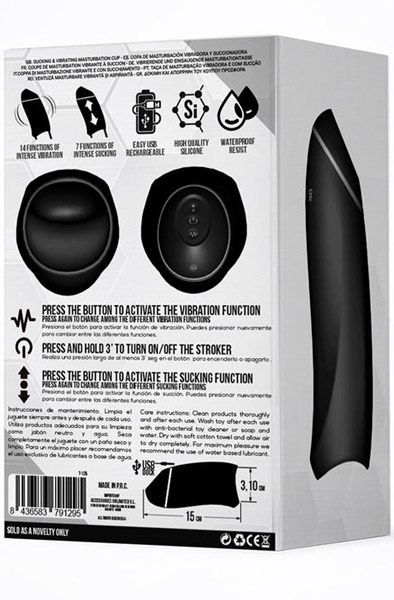 Evony Oral Sex Male Masturbator Suction & Vibration 2 Motors - Masturbator 4