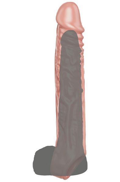 Extension Sleeve Hautfarben Groß 19 cm - Penisverlängerung/Penishülle 2