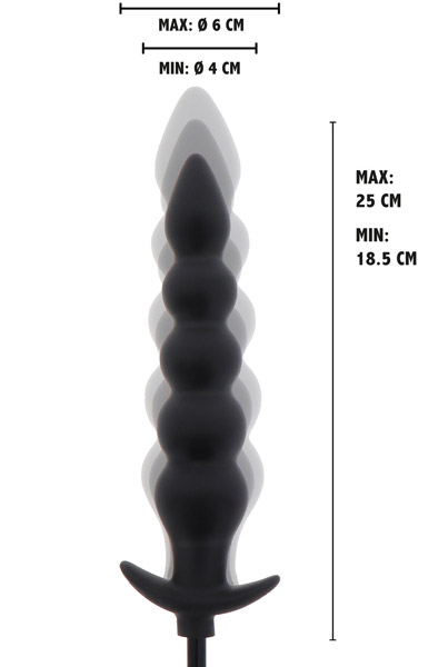 Extreme Aufblasbarer Gerippter Plug 25 cm - Aufblasbarer Analplug 2