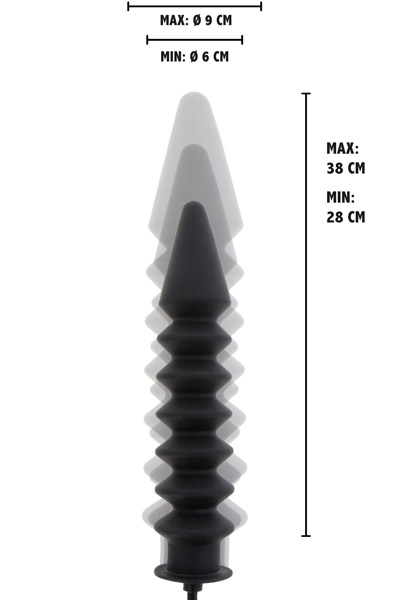 Extreme Aufblasbarer Gerippter Plug 38 cm - Aufblasbarer Analplug 3