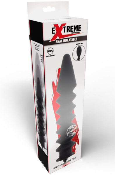 Extreme Aufblasbarer Gerippter Plug 38 cm - Aufblasbarer Analplug 4