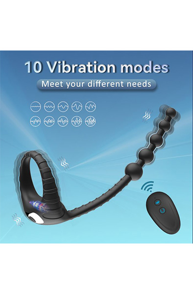 Extreme Level of Anal- & Penisvergnügen - Prostatavibrator mit Penisring 8