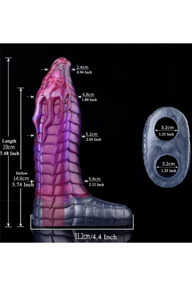 Fantasy Penishülle Lila 19 cm - Penisverlängerung/Penishülle 4