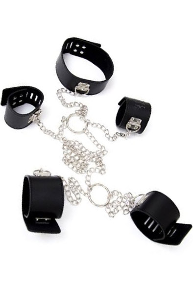 Fetisch Art Ketten-Hogtie - Hand- und Fußfesseln 1