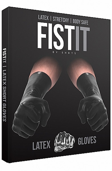 Fist It Latex Kurzhandschuhe Schwarz - Fisting Handschuhe 2