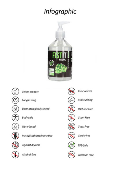 Fist-It Natürliches Gleitgel 500 ml - Gleitmittel für Fisting / Analsex 2