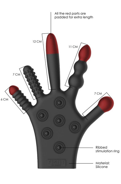 Fist-It Silikon-Stimulationshandschuh - Strukturierte Handschuhe für Analspiele 2