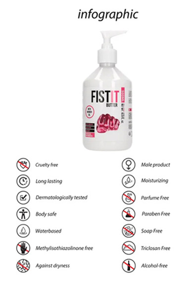 Fist-It Wasserbasierte Gleitbutter 500 ml - Gleitmittel für Fisting / Analsex 2