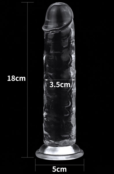 Flawless Durchsichtiger Dildo 18 cm - Dildo 2