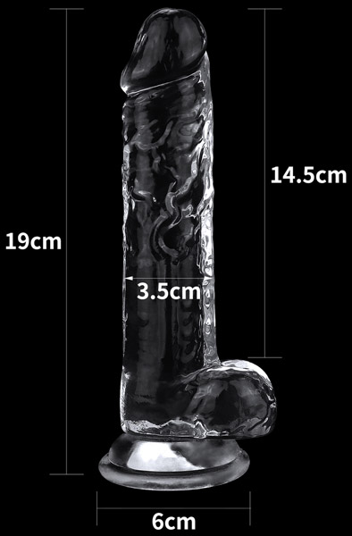 Flawless Transparenter Dildo 19 cm - Dildo 2