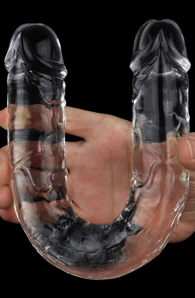 Flawless Transparenter Doppeldildo 30 cm - Doppel-Dildo 2