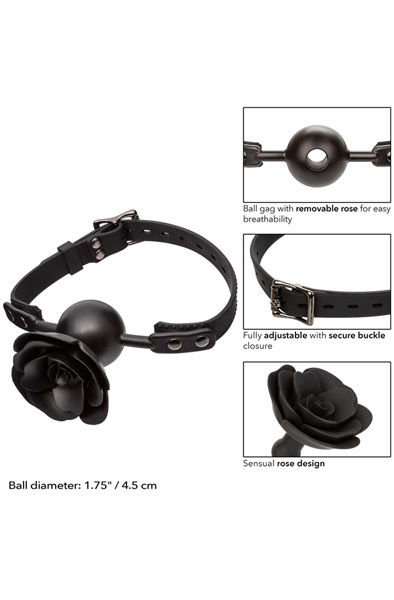 Forbidden Abnehmbarer Rosenknebel - Knebelball 2