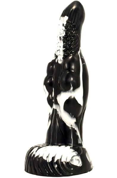 Freki Dildo Schwarz-Weiß 25 cm - Drachen-Dildo 2