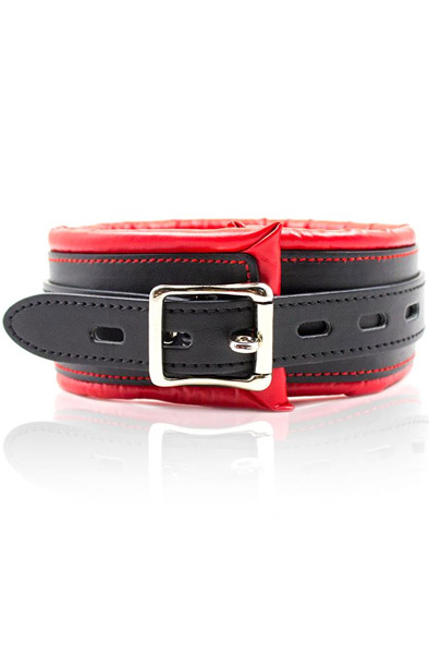 Gepolstertes Halsband mit Metall-Leine - Bondage Halsband & Paar 2