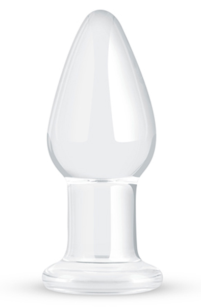 Gildo Klarer Glas-Buttplug 10cm Ø3,9cm - Analplug aus Glas 1