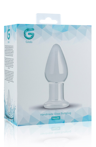 Gildo Klarer Glas-Buttplug 10cm Ø3,9cm - Analplug aus Glas 3