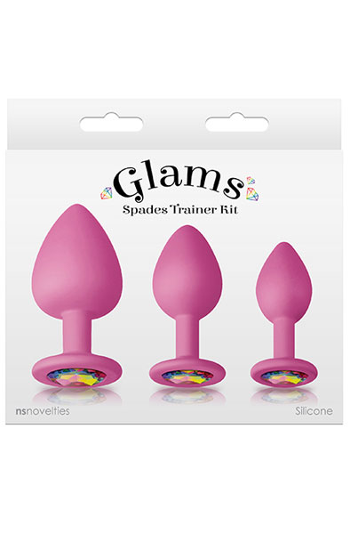 Glams Spades Trainer-Set in Rosa - Analplug Set 2