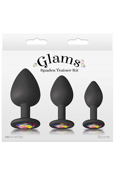 Glams Spades Trainer-Set Schwarz - Analplug Set 2