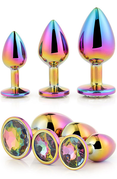 Gleaming Love Mehrfarbiges Plug-Set - Analplug Set 1