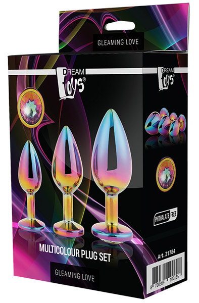 Gleaming Love Mehrfarbiges Plug-Set - Analplug Set 3