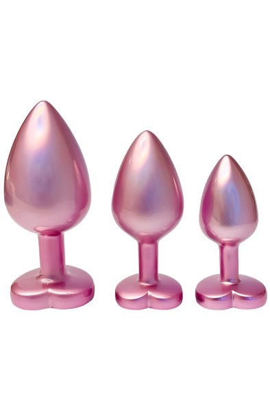Gleaming Love Perlen-Plug-Set Rosa - Analplug Set 2