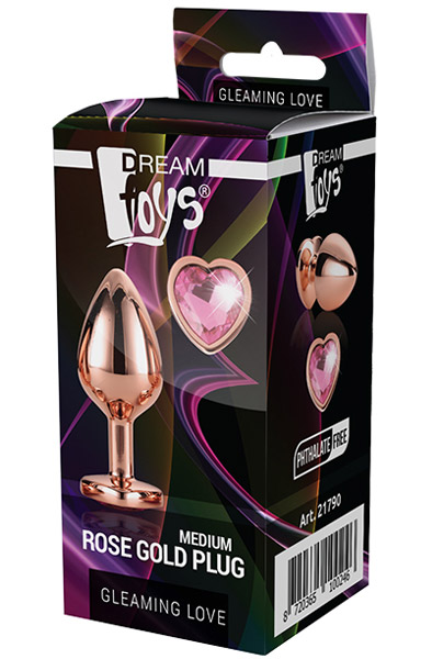Gleaming Love Roségold Plug Mittelgroß - Analplug aus Metall 3