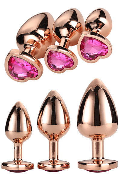 Gleaming Love Roségold Plug-Set - Analplug Set 1