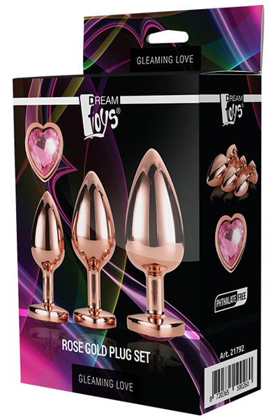 Gleaming Love Roségold Plug-Set - Analplug Set 3