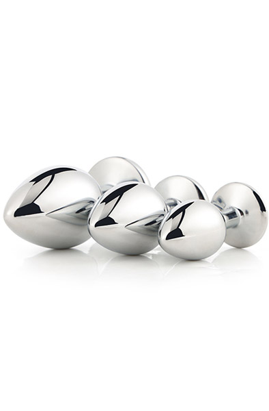 Gleaming Love Silberner Plug-Set - Analplug Set 2