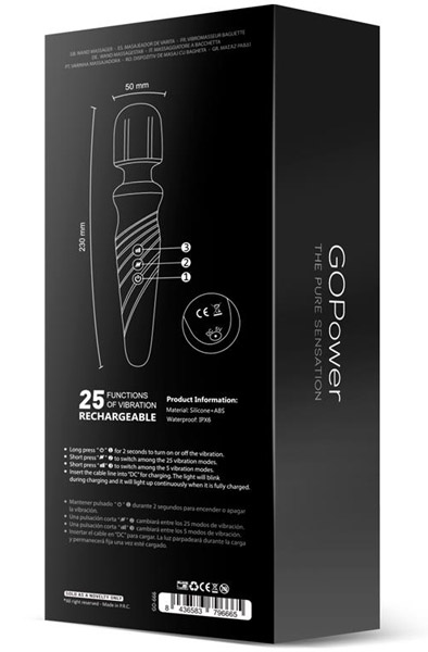 GOPower Noah Wand-Massagegerät - Zauberstab/Massagestab 4