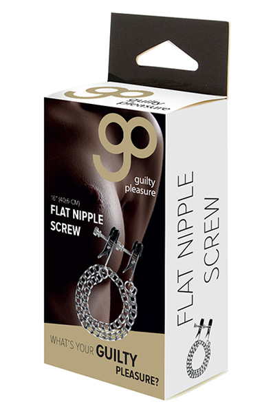 Guilty Pleasure Flache Nippelschraube - Brustklammern mit Kette 2
